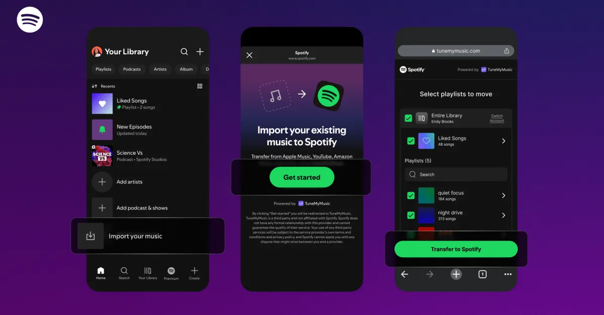 Spotify播放列表导入