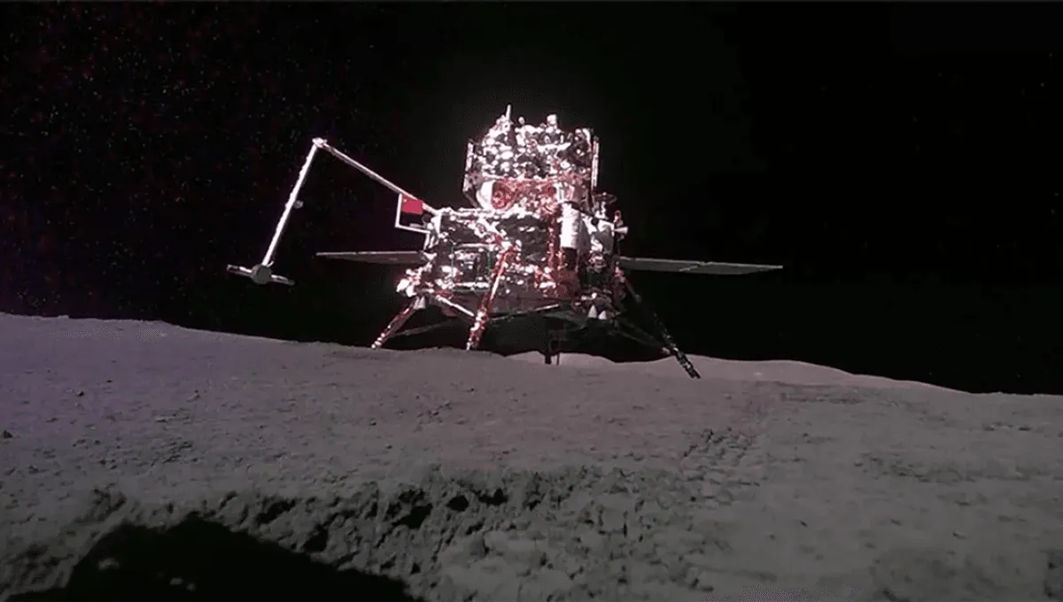 嫦娥六号月面着陆示意图