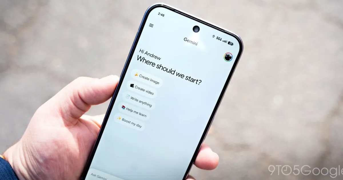 Gemini 界面重构示意图